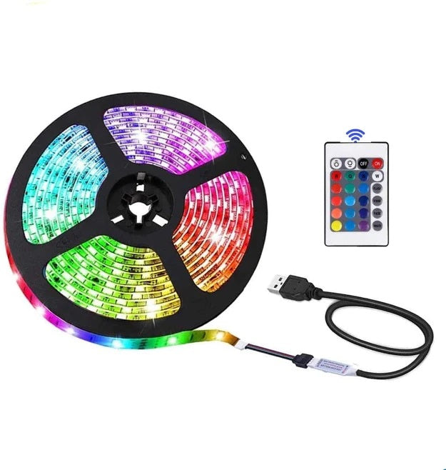 RGB 5050 2M USB W/Remote LED Strip