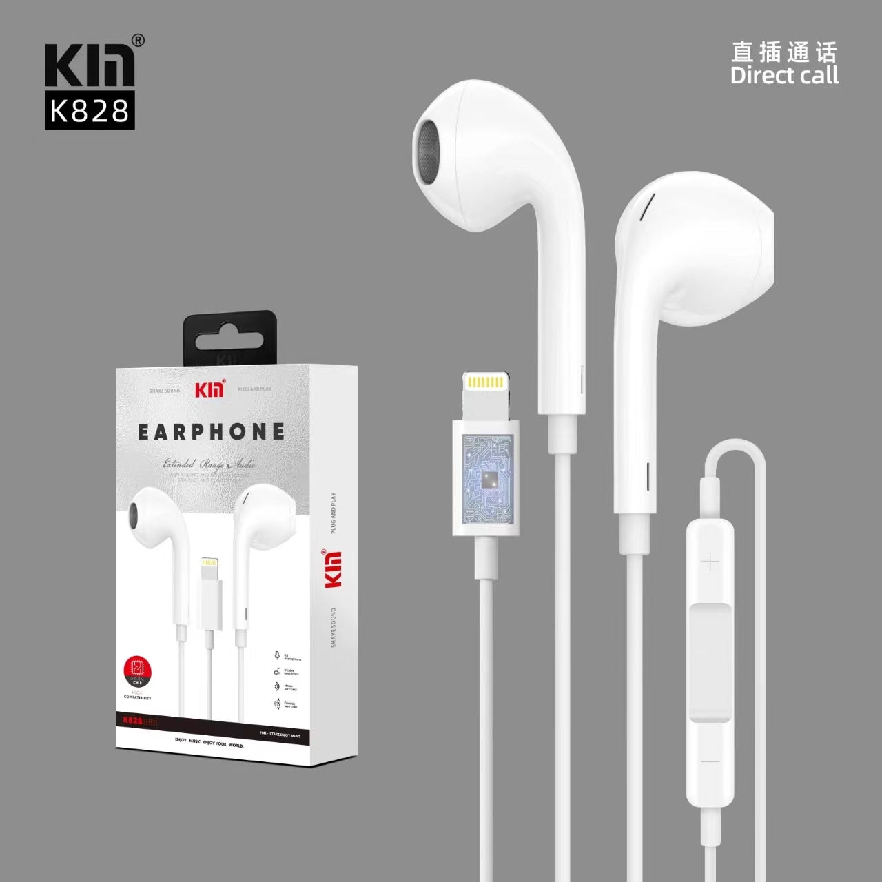 Kin K828 iPhone Direct Plug Earphone