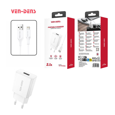VEN-DENS VD-TC016BA 2.1A Charger - iPhone