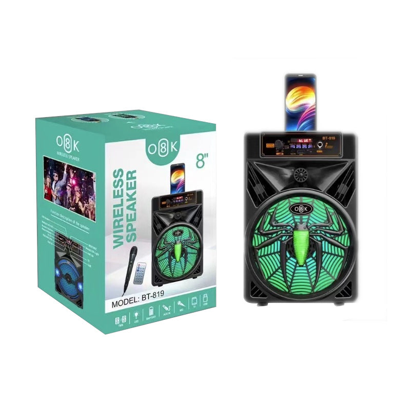 BT-819 Bluetooth 8" Speaker W/Mic+Remote