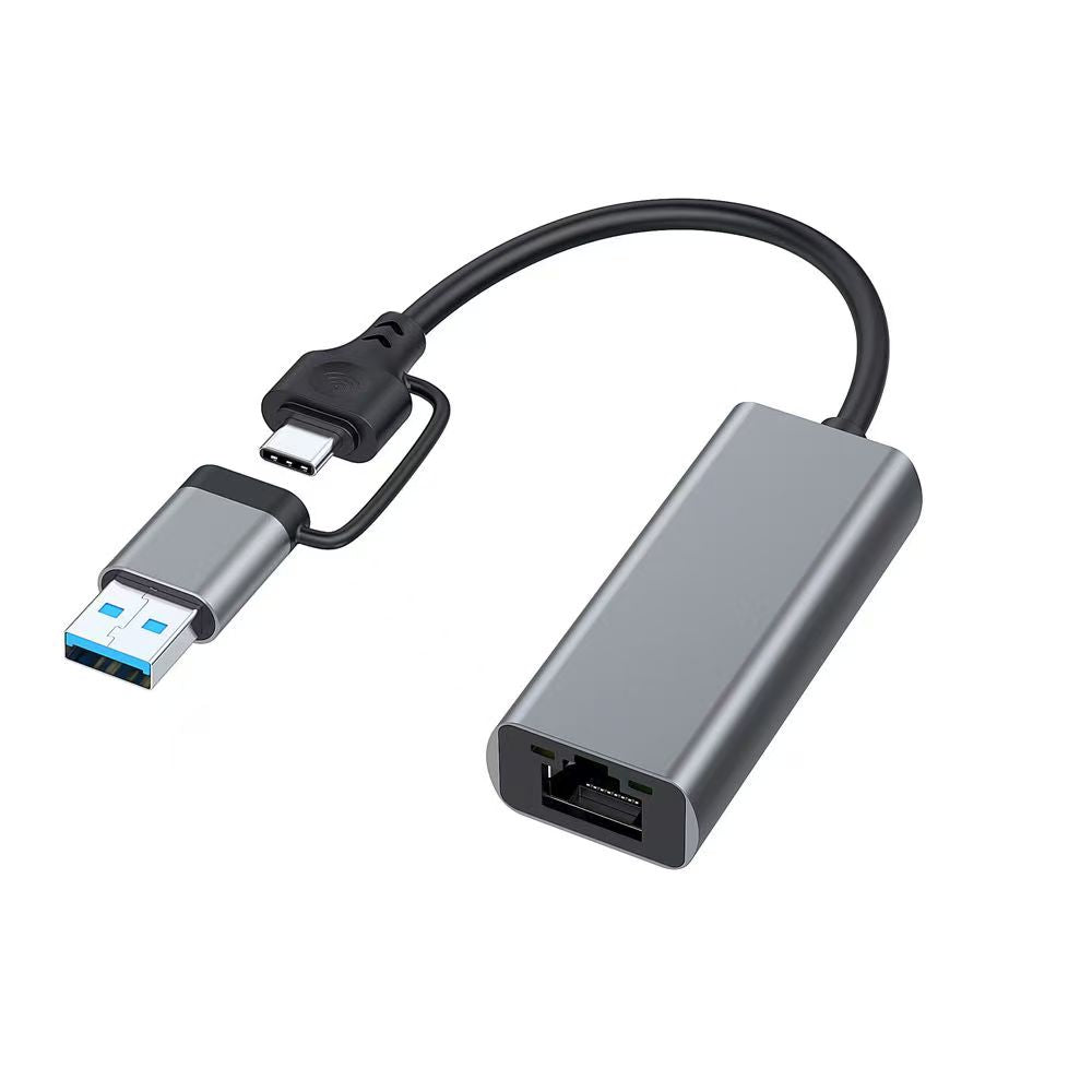 USB3.0+Type-C to RJ45 1000mbps Adapter