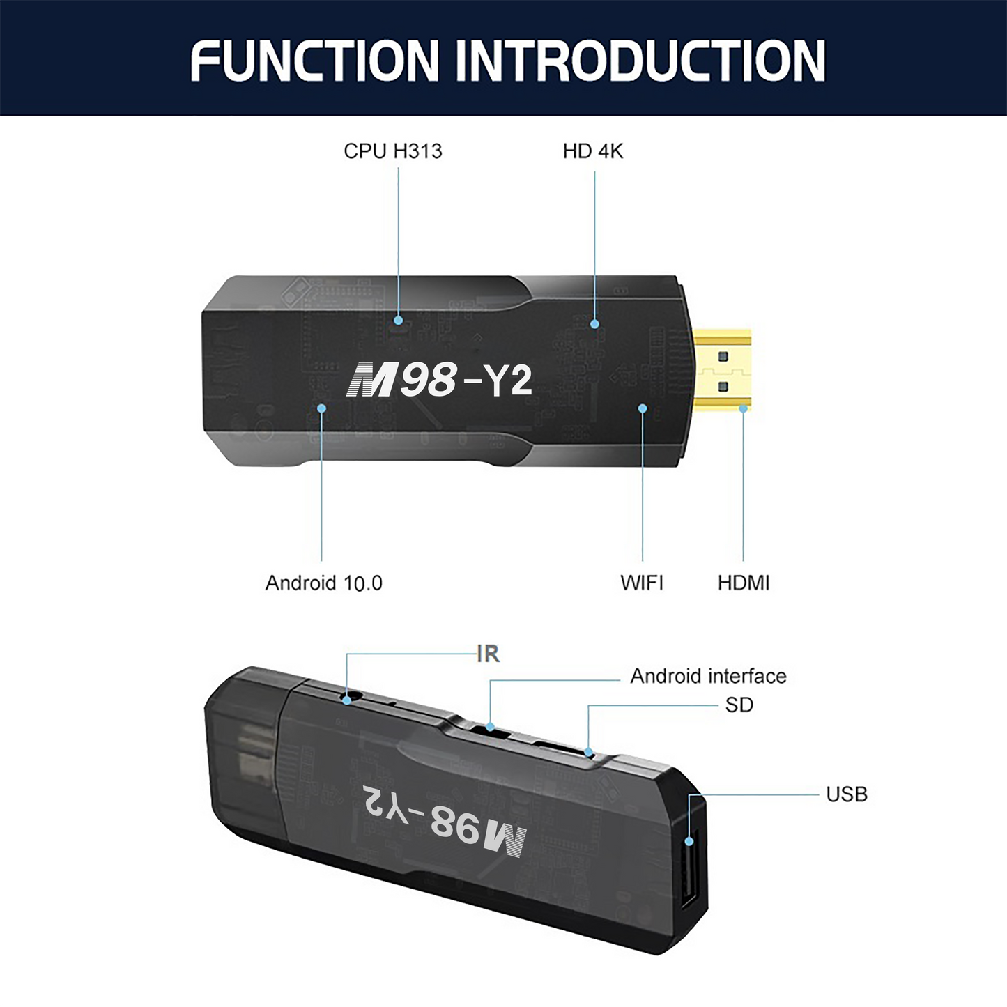M98 Y2 Andriod 9.0 TV Stick