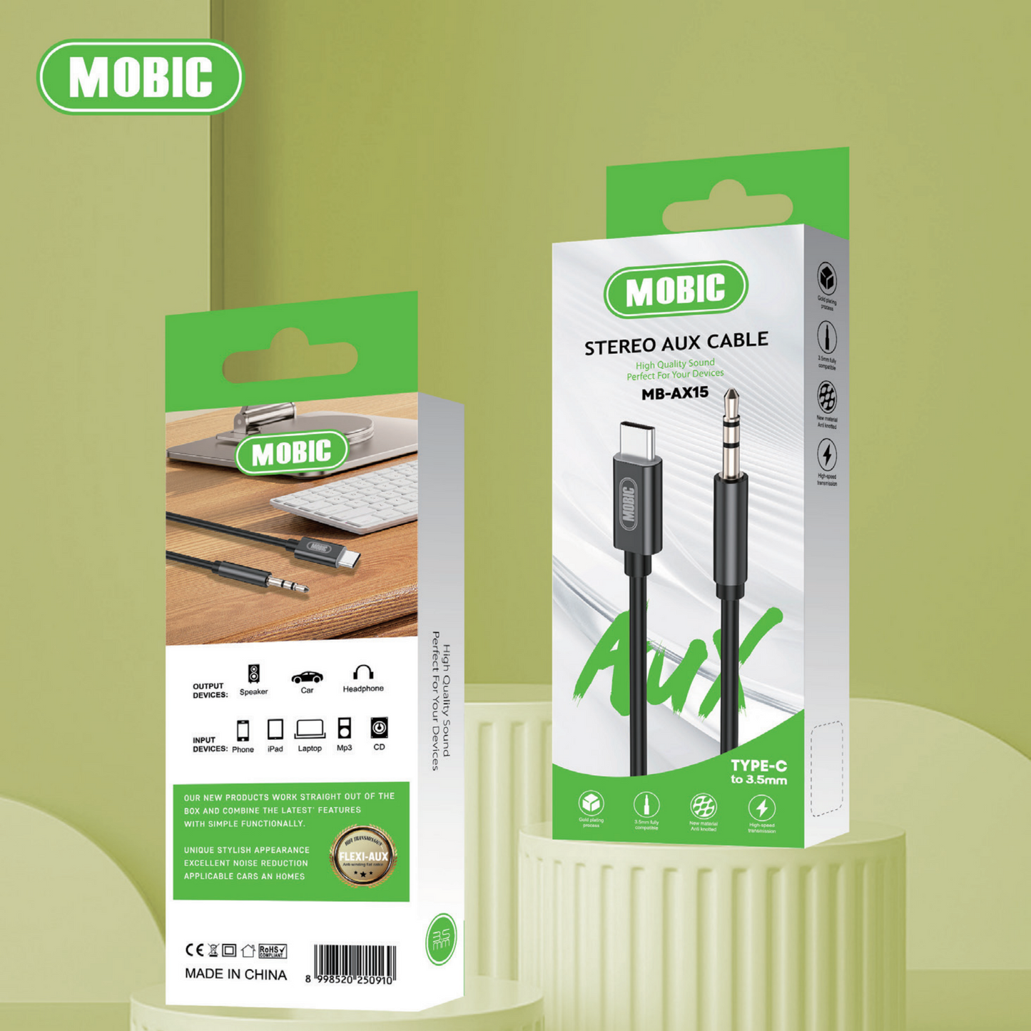 Mobic MB-AX15 AUX-Type-C Cable