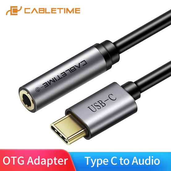 CableTime CP79G USB Type C To 3.5 MM Audio Aux Jack Adapter