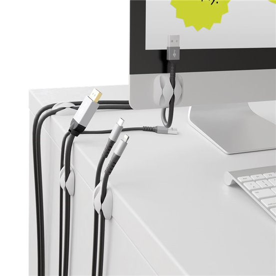 Goobay Cable Management 3 Slots 4-Piece Set - White