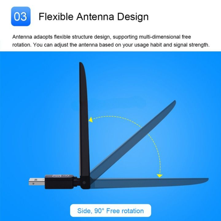USB WIFI W/LESS W/ANTENA ANDOWL Q-322