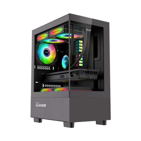 Armaggeddon Aquaron Duplex Micro-ATX Gaming Case - Black