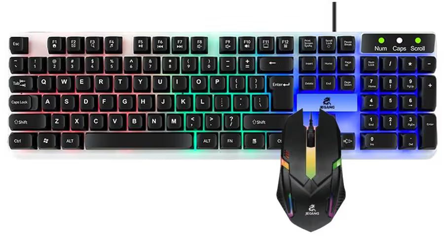 Jeqang Wired RGB Keyboard and Mouse Combo