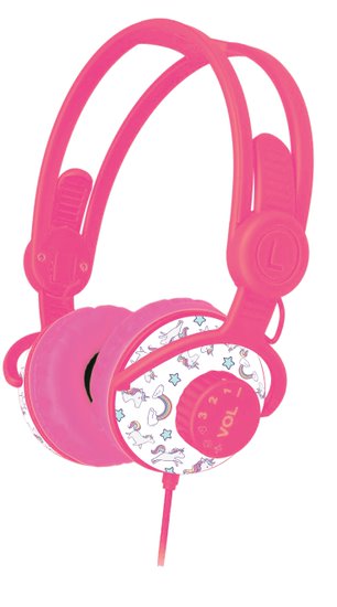 SonicGear Kinder 2 Child-Safe Stereo Headphones - White/Pink