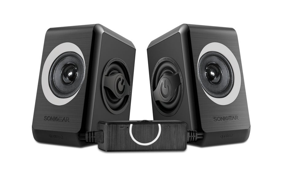 SonicGear Quatro 2 2.0 Speaker System - Grey