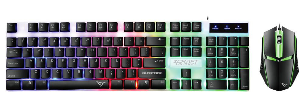 Alcatroz X-Craft XC 1000 Gaming USB Wired Keyboard and Mouse