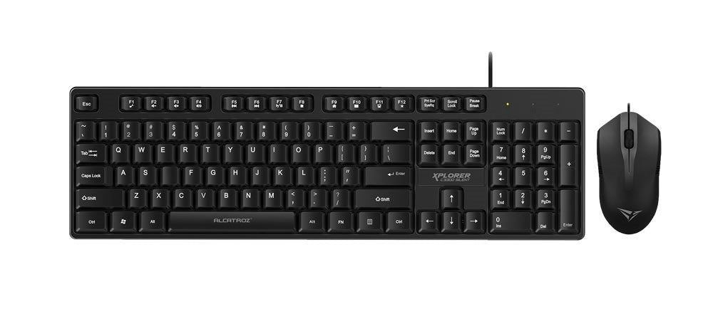 Alcatroz Xplorer C3300 Silent USB Keyboard and Mouse