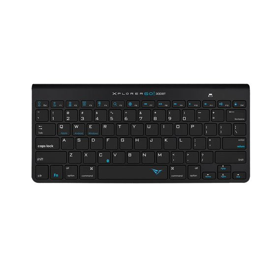 Alcatroz Xplorer GO! 300BT Bluetooth Keyboard - Metallic Black