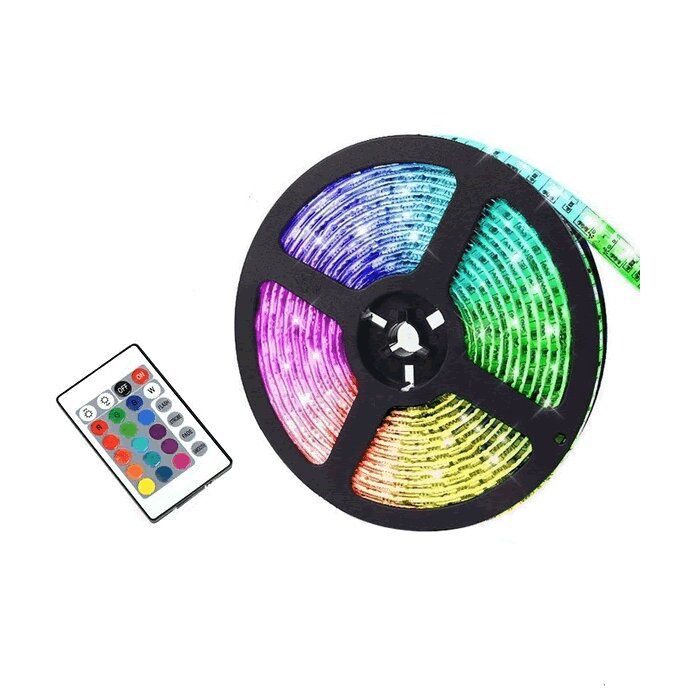 LED STRIP 2835 RGB W/REMOTE 5M