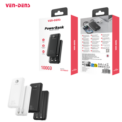 VEN-DENS VD-PB047 10000mAh Power Bank W/Cable