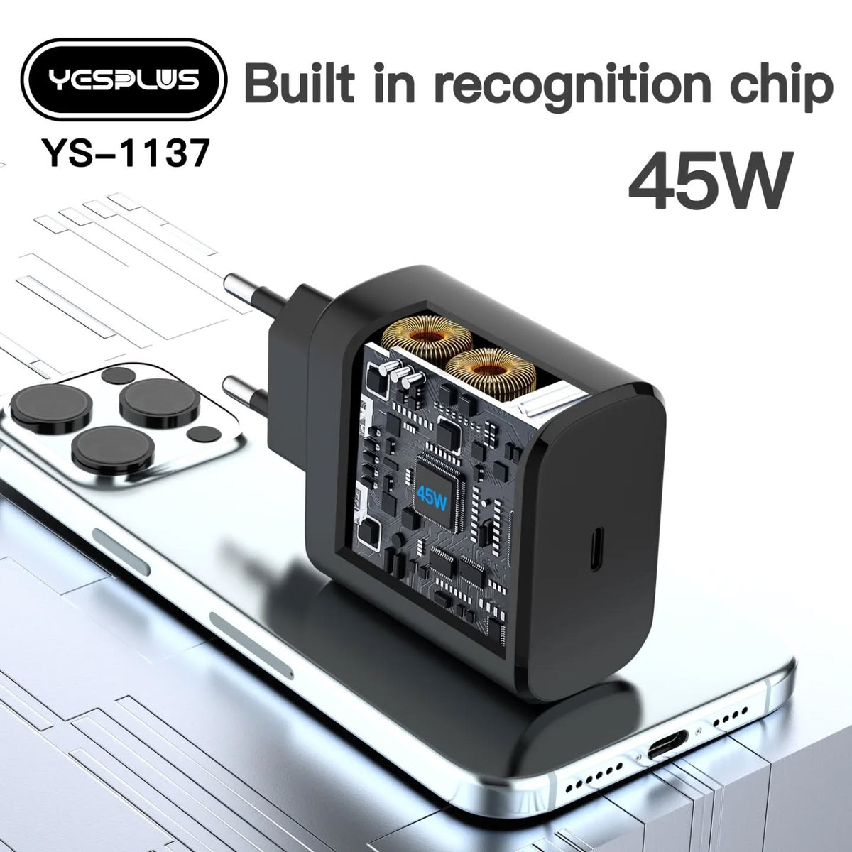 YESPLUS YS-1137 PD 45W Charger – Soundtech Online