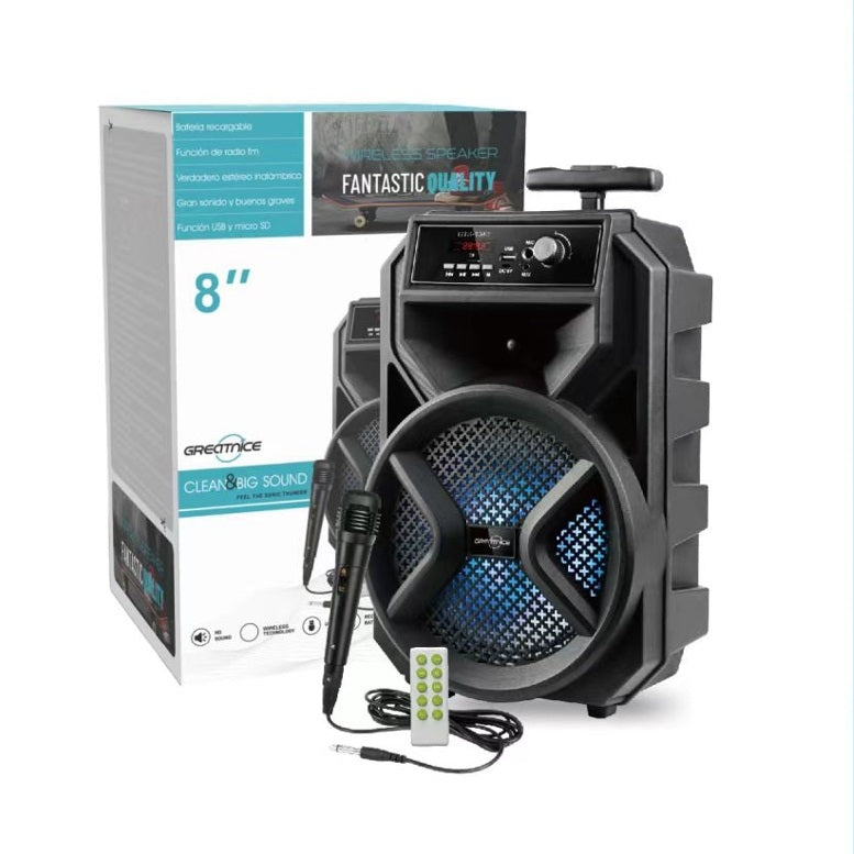 GTS-1340 Bluetooth 8" Speaker W/Mic+Remote