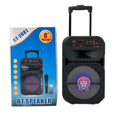 BT-2081 Bluetooth 8" Speaker W/Mic+Remote