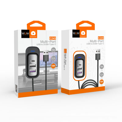WUW-C245 Multi-Port 3.1A Cable Adapter