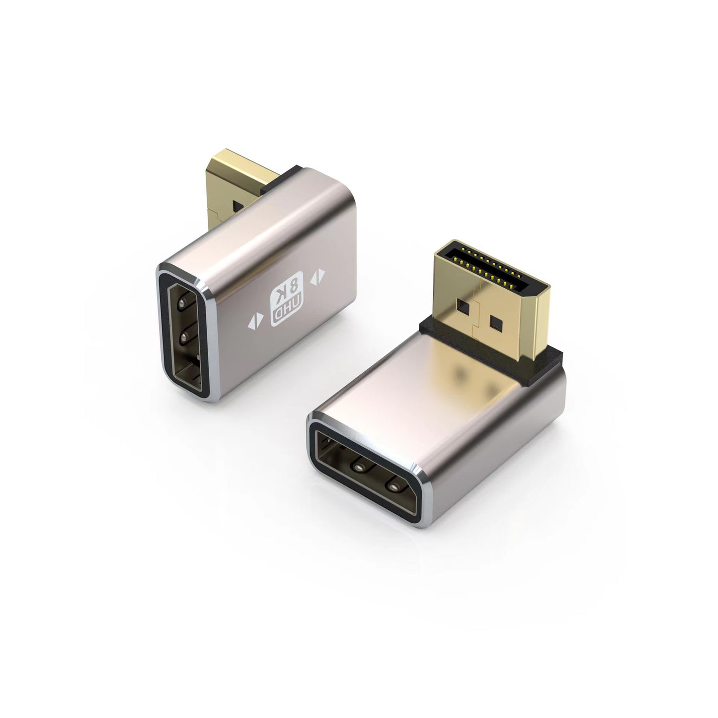 Display Port Male~Female 8K L-90" Adapter