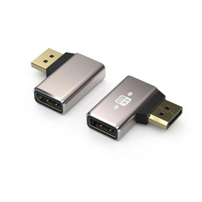 Display Port Male~Female 8K Right Adapter