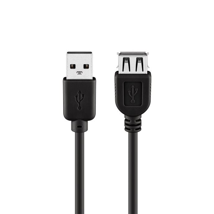Goobay USB 2.0 Hi-Speed Extension 5m Cable - Black