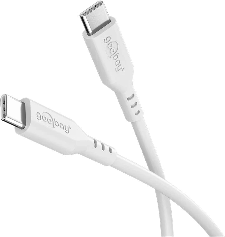 Goobay USB-C to USB-C Silicone 1.5m Charging Cable - White