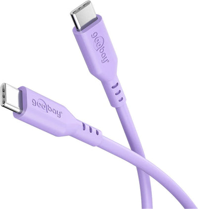 Goobay USB-C to USB-C Silicone 1.5m Charging Cable - Purple