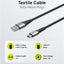 Goobay USB-C to USB-A Textile 2m Cable with Metal Plugs - Space Grey/Silver