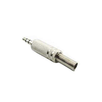 Aux 3.5mm Stereo Silver Metal Plug