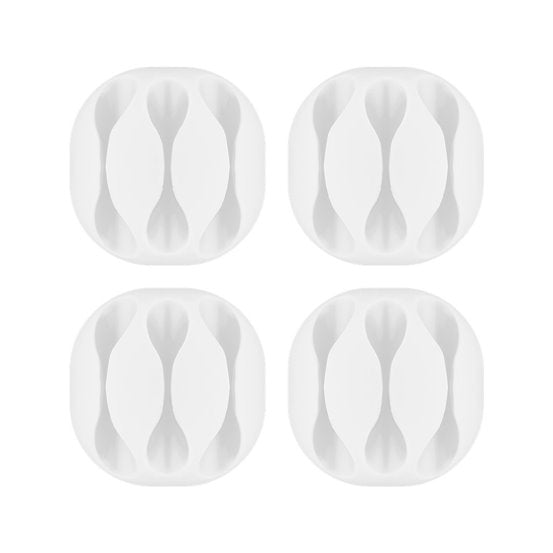 Goobay Cable Management 3 Slots 4-Piece Set - White