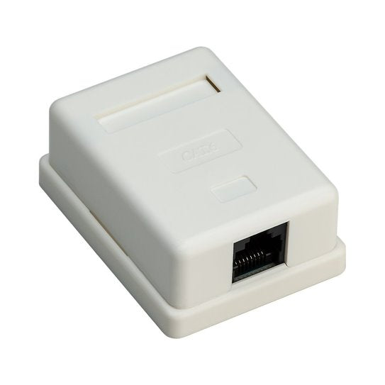 Goobay 1-Port RJ45 CAT 6 UTP Surface Mount Installation Box - White