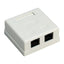 Goobay 2-Port RJ45 CAT 6 UTP Surface Mount Installation Box - White
