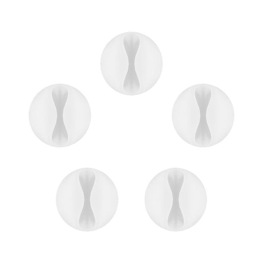 Goobay Cable Management 1 Slot 5-Piece Set - White