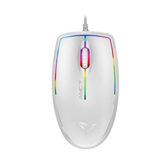 Alcatroz Asic 7 RGB FX Wired USB Mouse - White