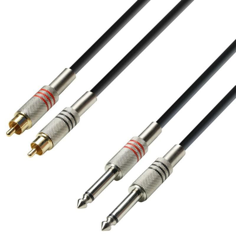 Hybrid RRJ018 2 Jack Male-2 RCA 1.8M Cable
