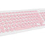 Alcatroz A2000 Jellybean Wireless Keyboard and Mouse Combo - White/Peach