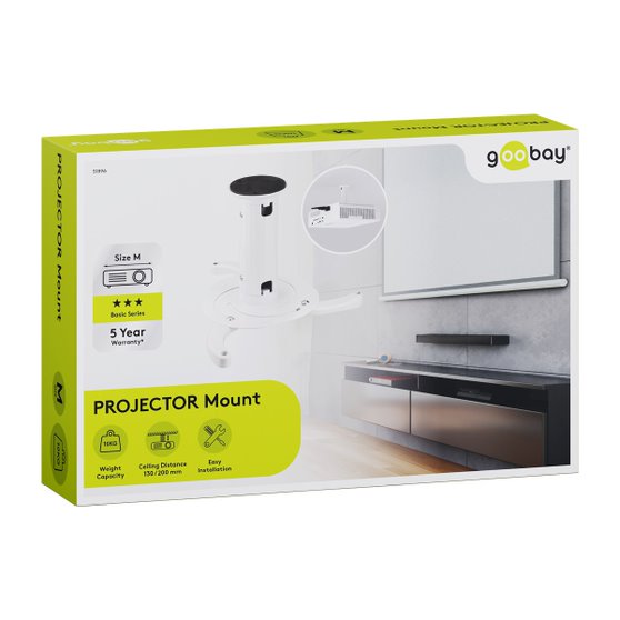 Goobay Projector Ceiling Mount (M) for Small to Medium Projectors