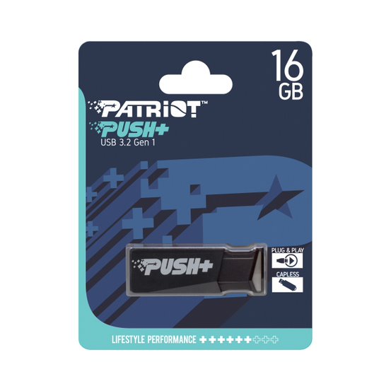 Patriot 16GB Push+ USB 3.2 Flash Drive