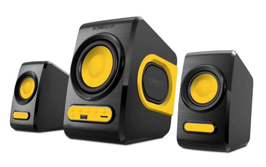 SonicGear Quatro V 2.1 USB Powered Speakers - Orange
