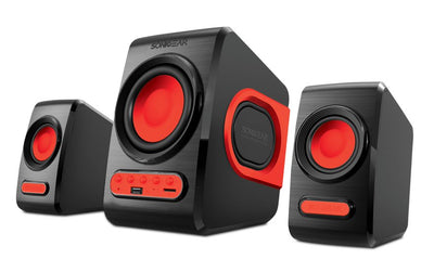 SonicGear Quatro V 2.1 USB Powered Speakers - Festive Red