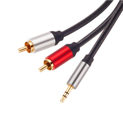 Andowl Q-HD721 Aux-2RCA Braided 3M Cable