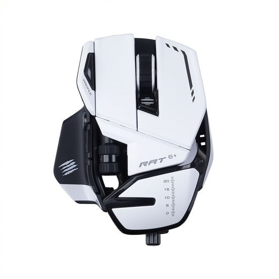 Mad Catz R.A.T. 6+ Wired Optical Gaming Mouse - White