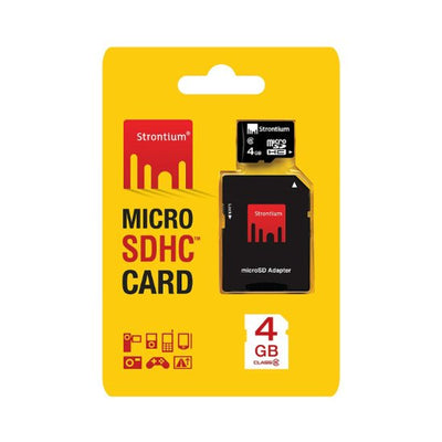 Strontium 4GB Micro SD Card With Adaptor