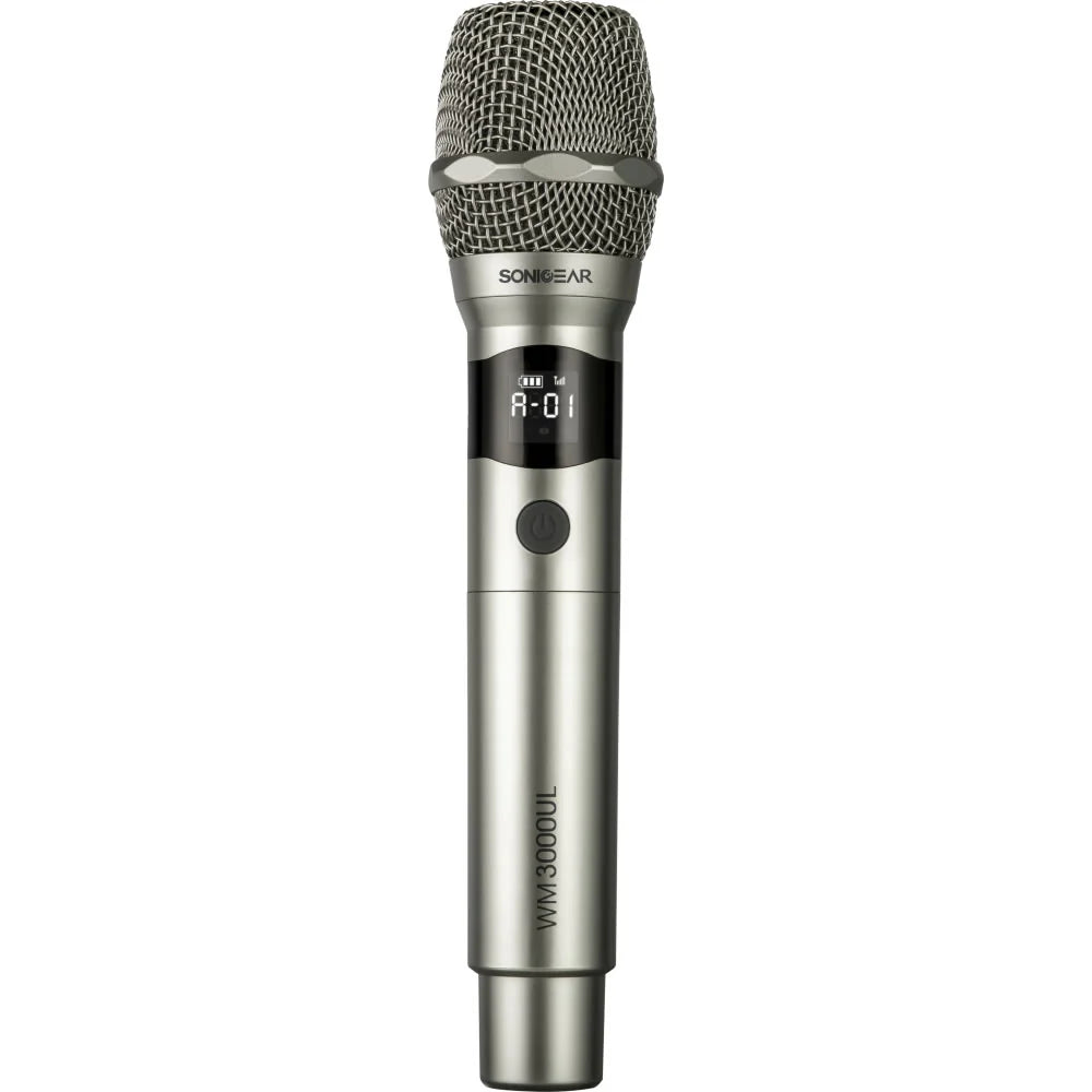 SonicGear WM 3000 UL Professional UHF Wireless Microphone - Platinum