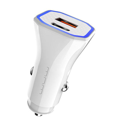 WUW-T54 12W USB+USB-C Car Charger - Micro