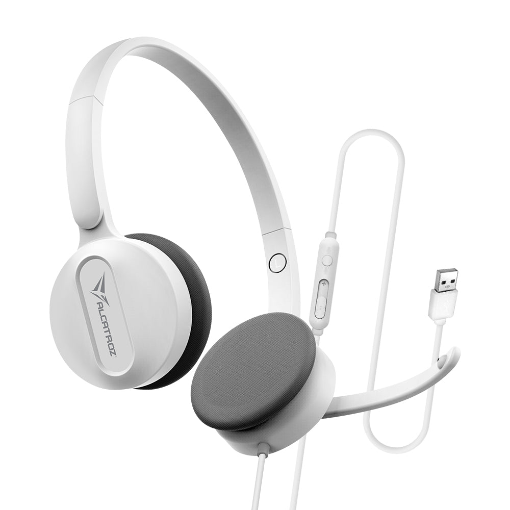 Alcatroz XP 3U USB Headset with Mic - White