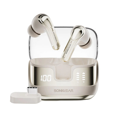 SonicGear Earpump XP2 Bluetooth and Wireless ENC Earphones - Gold
