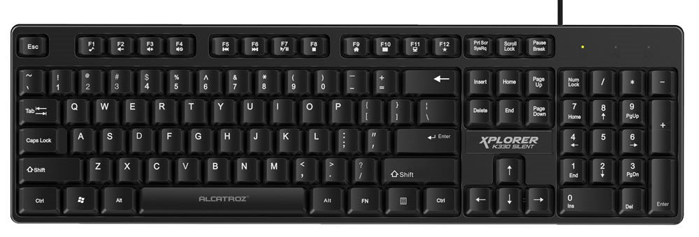 Alcatroz Xplorer K330 Silent USB Wired Keyboard