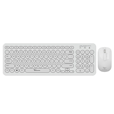 Alcatroz A2000 Jellybean Wireless Keyboard and Mouse Combo - White